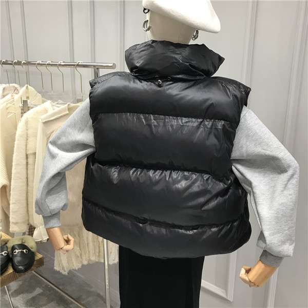 Vesta casual dama in negru si bej