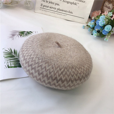 Μοντέρνα γυναικείο καπέλο μπερές σε μαύρο, πορτοκαλί, μπεζ, καφέ, κίτρινο και γκρι χρώμα