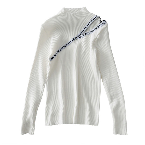 Alkalmi női blúz magas gallérral, felirattal három színben