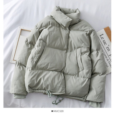 Γυναικείο χειμωνιάτικο μπουφάν με υψηλό γιακά και κορδόνιοα σε διάφορα χρώματα