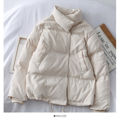 Γυναικείο χειμωνιάτικο μπουφάν με υψηλό γιακά και κορδόνιοα σε διάφορα χρώματα