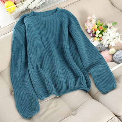 Pulover de dama model uni cu decolteu rotund in mai multe culori