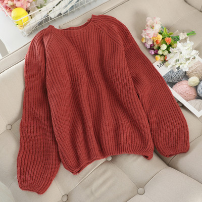 Pulover de dama model uni cu decolteu rotund in mai multe culori