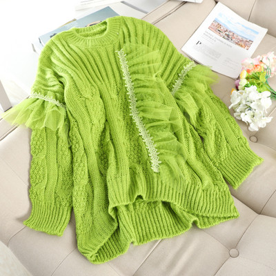 Γυναικείο πουλόβερ με μοτίβο τούλι σε διάφορα χρώματα