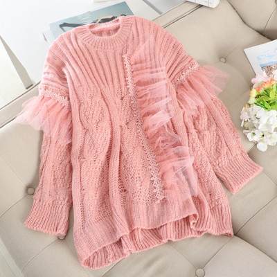 Γυναικείο πουλόβερ με μοτίβο τούλι σε διάφορα χρώματα