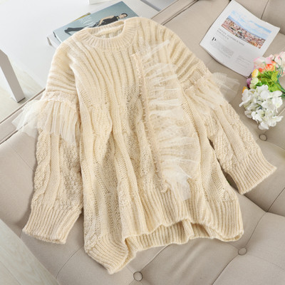 Γυναικείο πουλόβερ με μοτίβο τούλι σε διάφορα χρώματα