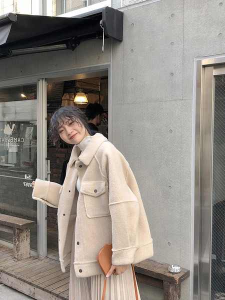 Дамско зимно  пухено палто с копчета в три цвята 