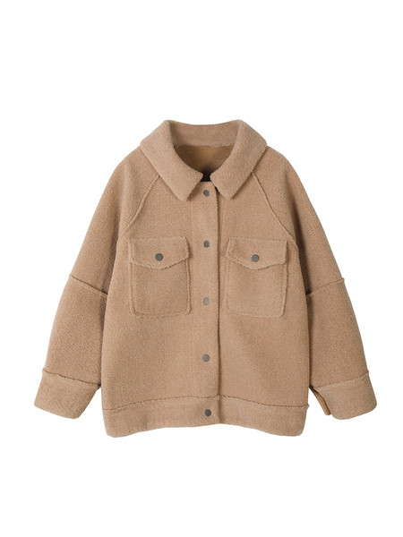 Дамско зимно  пухено палто с копчета в три цвята 