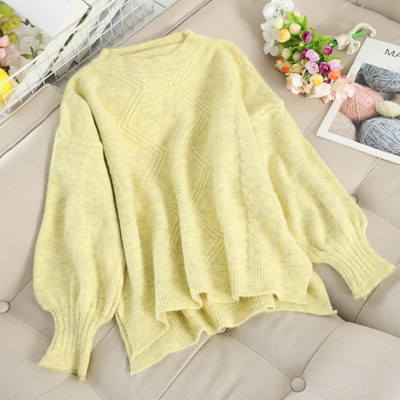 Casual γυναικείο πουλόβερ με στρογγυλη λαιμόκοψη σε διάφορα χρώματα