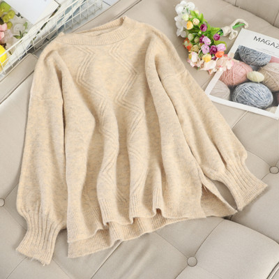 Casual γυναικείο πουλόβερ με στρογγυλη λαιμόκοψη σε διάφορα χρώματα