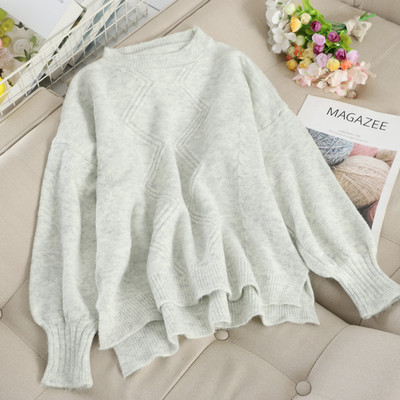 Casual γυναικείο πουλόβερ με στρογγυλη λαιμόκοψη σε διάφορα χρώματα