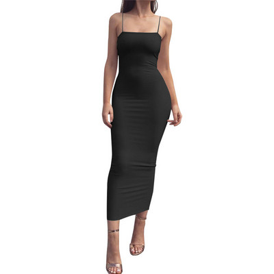 Κομψό γυναικείο φόρεμα Λεπτό σχέδιο με λεπτούς ιμάντες σε διάφορα χρώματα