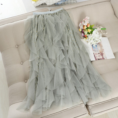 Γυναικεία φούστα με τούλι και υψηλή μέση σε διάφορα χρώματα