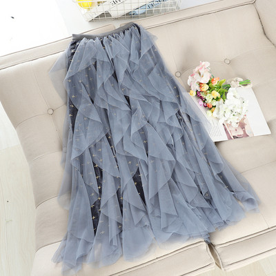 Γυναικεία φούστα με τούλι και υψηλή μέση σε διάφορα χρώματα