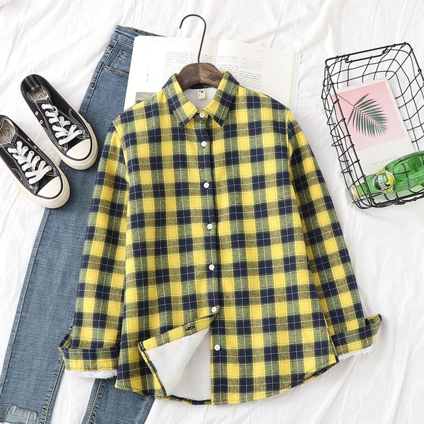 Alkalmi kockás női ing klasszikus gallérral piros, sárga és fekete színben