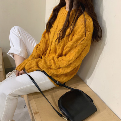 Pulover de dama cu decolteu rotund in mai multe culori