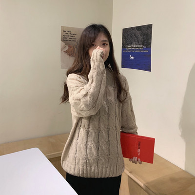 Pulover de dama cu decolteu rotund in mai multe culori