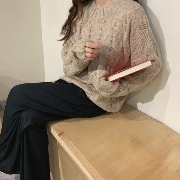 Pulover de dama cu decolteu rotund in mai multe culori