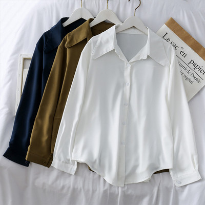 Cămașă casual de damă model uni în cinci culori
