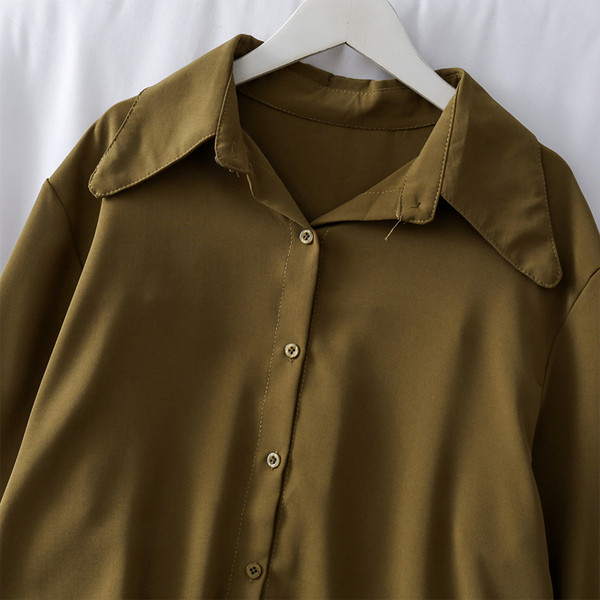 Cămașă casual de damă model uni în cinci culori