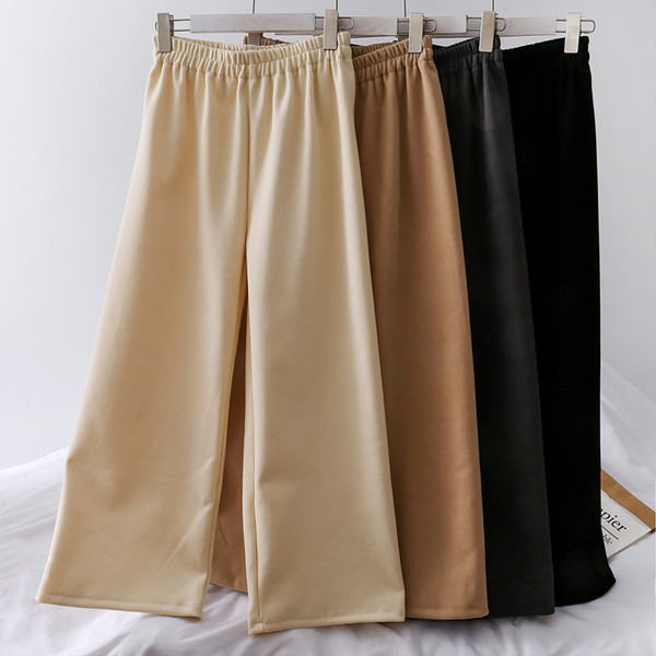 Модерен дамски панталон с висока талия и ластик в четири цвята