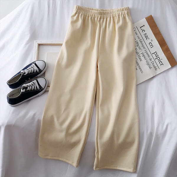 Modern női nadrág magas derékkal, gumival, négy színben