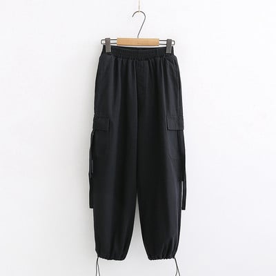 Νέο μοντέλο αθλητικό γυναικείο παντελόνι με τσέπες σε μαύρο και μπεζ χρώμα