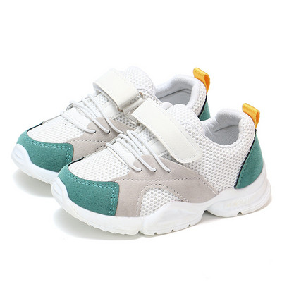 Casual παιδικά παπούτσια με κορδόνια και λουράκια βελκρό σε λευκό, κόκκινο και ροζ χρώμα