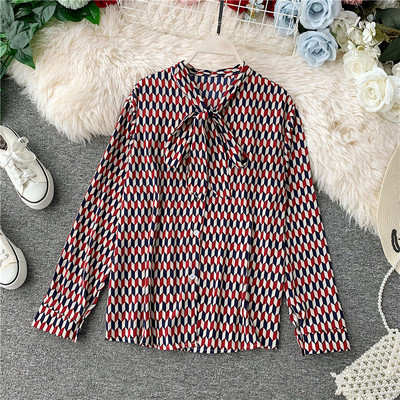 Cămașă modernă de damă cu panglică și nasturi în mai multe culori