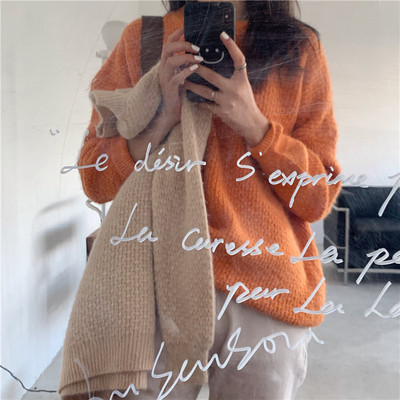 Casual γυναικείο πουλόβερ με στρογγυλη λαιμόκοψη σε διάφορα χρώματα