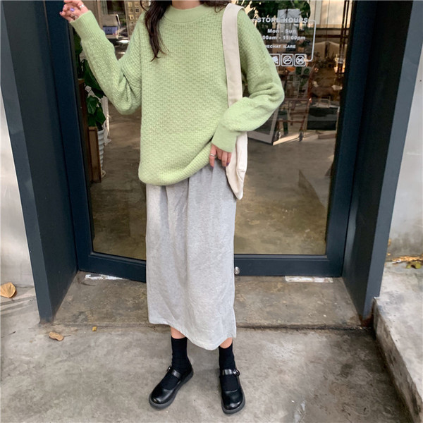 Casual γυναικείο πουλόβερ με στρογγυλη λαιμόκοψη σε διάφορα χρώματα