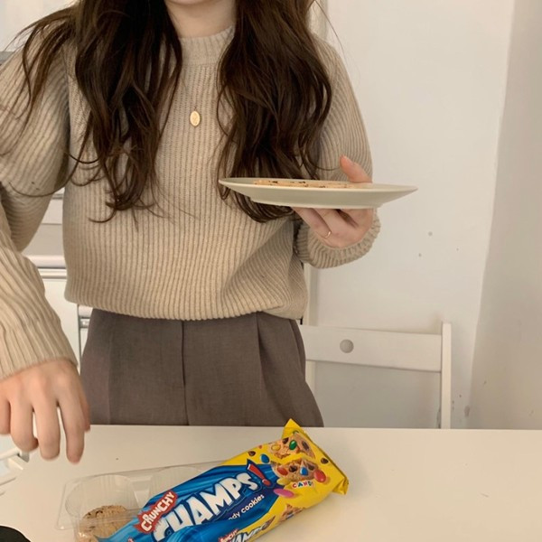 Γυναικείο πουλόβερ φθινοπώρου-χειμώνα σε ροζ και μπεζ χρώμα