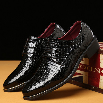 Pantofi formali pentru barbati cu model de sarpe in trei culori