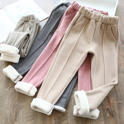 Модерен детски панталон с мека подплата за момичета в няколко цвята