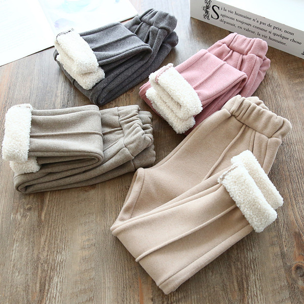 Μοντέρνο παιδικό παντελόνι με απαλή επένδυση για κορίτσια σε διάφορα χρώματα