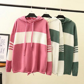 Casual γυναικείο φούτερ με κουκούλα και κορδόνια σε τρία χρώματα