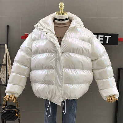 Актуално дамско зимно яке с висока яка в няколко цвята