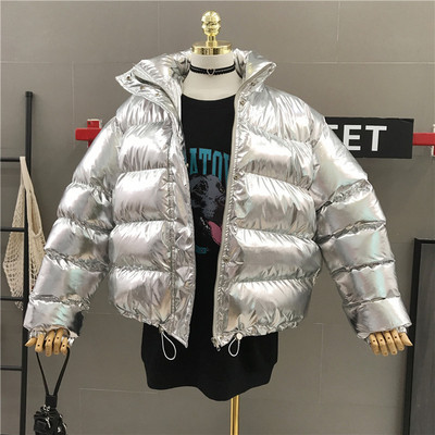 Актуално дамско зимно яке с висока яка в няколко цвята