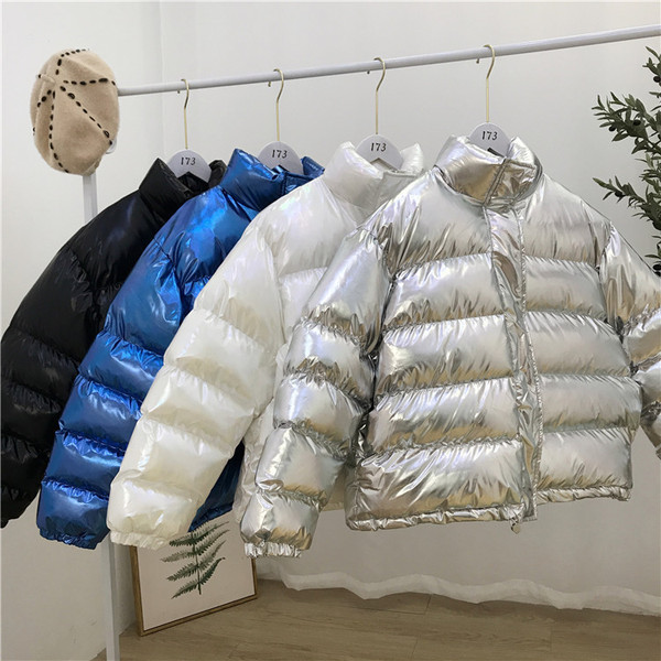 Актуално дамско зимно яке с висока яка в няколко цвята