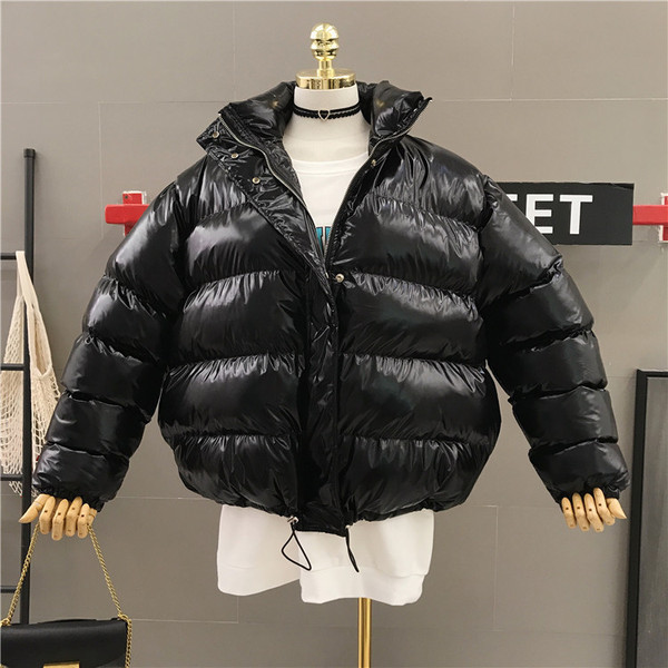 Актуално дамско зимно яке с висока яка в няколко цвята