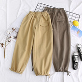 Pantaloni sport de dama cu buzunare si talie inalta