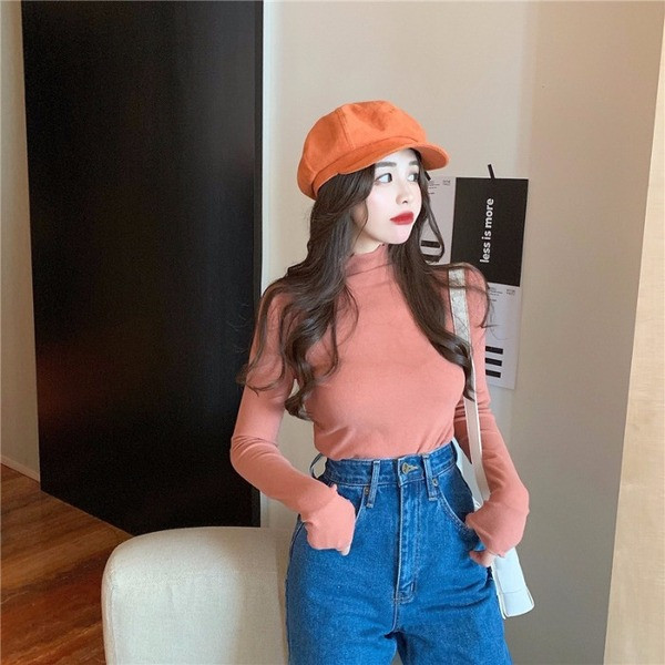 Μοντέρνα γυναικεία μπλούζα με κολάρο σε διάφορα χρώματα