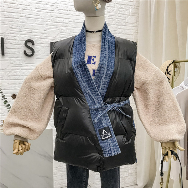 Új modell női mellény nyakkendővel több színben