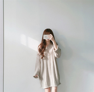 Rochie de iarna de dama cu decolteu spitz in mai multe culori