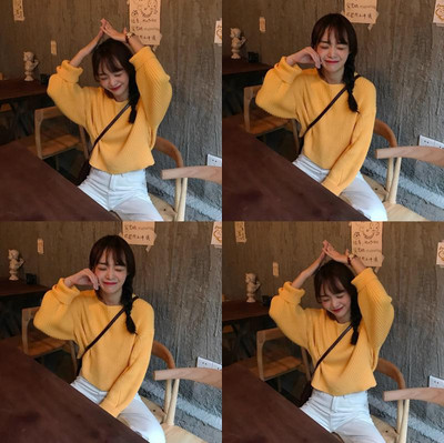 Női őszi-téli pulóver kerek nyakkivágással, többféle színben