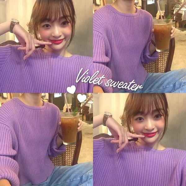 Női őszi-téli pulóver kerek nyakkivágással, többféle színben