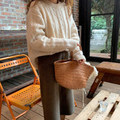 Pulover de iarna model larg cu decolteu rotund - mai multe culori