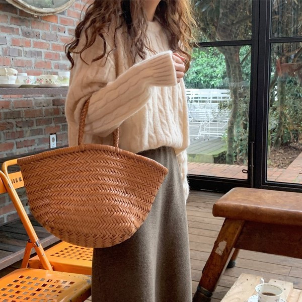 Pulover de iarna model larg cu decolteu rotund - mai multe culori