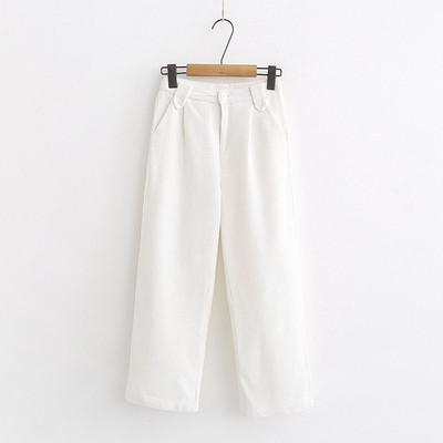 Нов модел дамски панталон -широк модел в бял,кафяв и лилав цвят