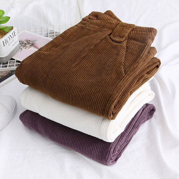 Нов модел дамски панталон -широк модел в бял,кафяв и лилав цвят